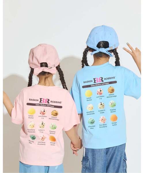 minimal(ミニマル)の「【サーティワン アイスクリーム】【接触冷感】バックプリントルーズ半袖Tシャツ(Tシャツ/カットソー・キッズ・オフホワイト/ブラック/ピンク/サックスブルー・110cm/100cm/140cm/130cm/120cm)」の16枚目の写真