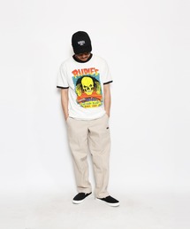 RUDIE'S（ルーディーズ）の「BUSTED SKULL RINGER TEE（Tシャツ/カットソー）」
