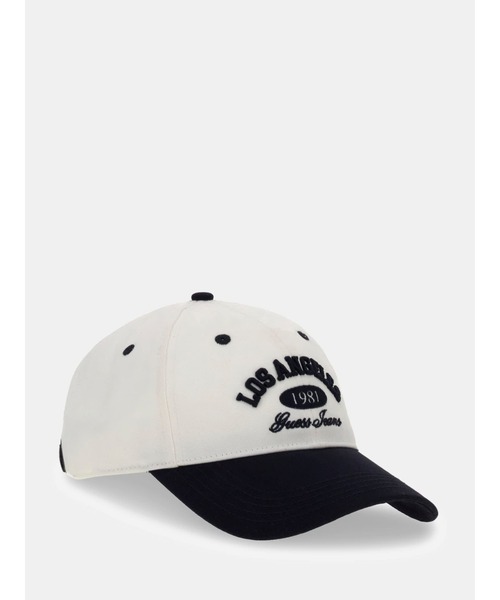 GUESS JEANS（ゲスジーンズ）の「GUESS JEANS Los Angeles Cap（キャップ・メンズ・ホワイト×ネイビー・ONE SIZE）」の2枚目の写真