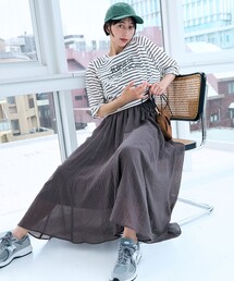エアーシャンブレースカート