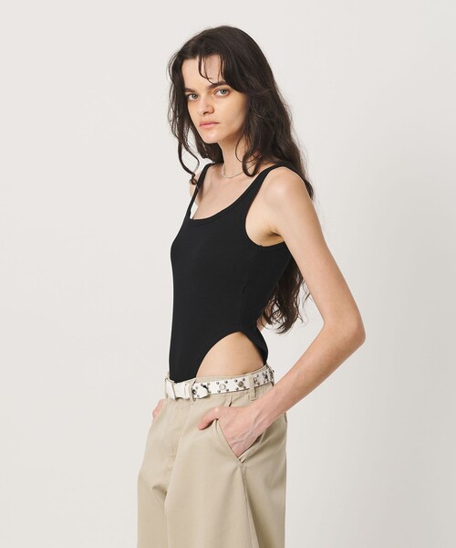 H　BEAUTY&YOUTH UNITED ARROWS（エイチビューティーアンドユースユナイテッドアローズ）の「＜H＞テレコ ボディタンクトップ（タンクトップ・レディース・ブラック/ホワイト・FREE）」の3枚目の写真
