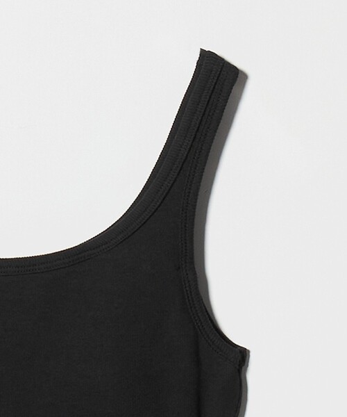 H　BEAUTY&YOUTH UNITED ARROWS（エイチビューティーアンドユースユナイテッドアローズ）の「＜H＞テレコ ボディタンクトップ（タンクトップ・レディース・ブラック/ホワイト・FREE）」の9枚目の写真