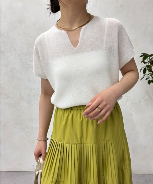Jena espace merveilleux(ジェナ エスパスメルヴェイユ)の「カタアゼフレンチニット(ニット/セーター・レディース・ブラック/ベージュ/レッド/オフホワイト・FREE)」の5枚目の写真