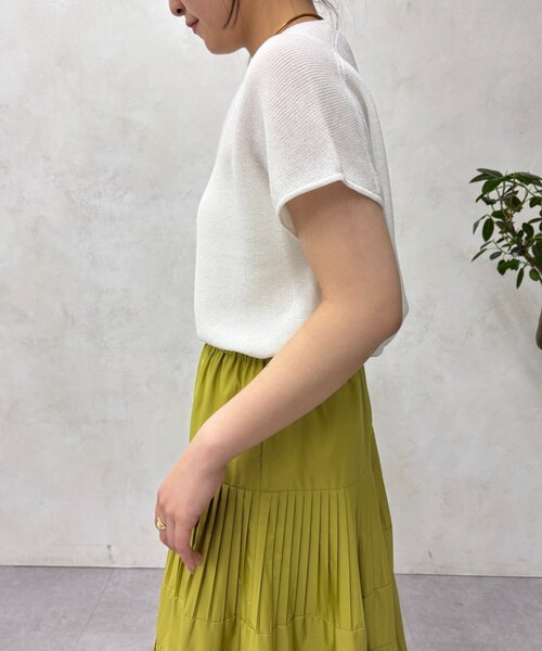 Jena espace merveilleux(ジェナ エスパスメルヴェイユ)の「カタアゼフレンチニット(ニット/セーター・レディース・ブラック/ベージュ/レッド/オフホワイト・FREE)」の6枚目の写真