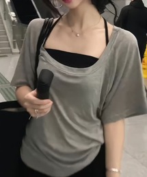 ベアトップ×ルーズTシャツ　2点セット