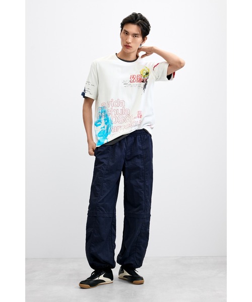 Desigual(デシグアル)の「マルチカラー グラフィック コラージュ Tシャツ【2026秋冬新作】(シャツ/ブラウス・メンズ・ホワイト・S/XL/XS/M/L)」の6枚目の写真
