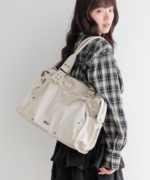 Heather | 【PC収納可】LACE UP リボンボストンBAG 1044884(トートバッグ)