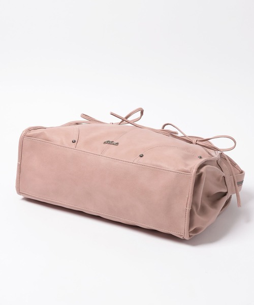 Heather（ヘザー）の「【PC収納可】LACE UP リボンボストンBAG　1044884（トートバッグ・レディース・アイボリー/ブラック/ピンク・ONE SIZE）」の11枚目の写真