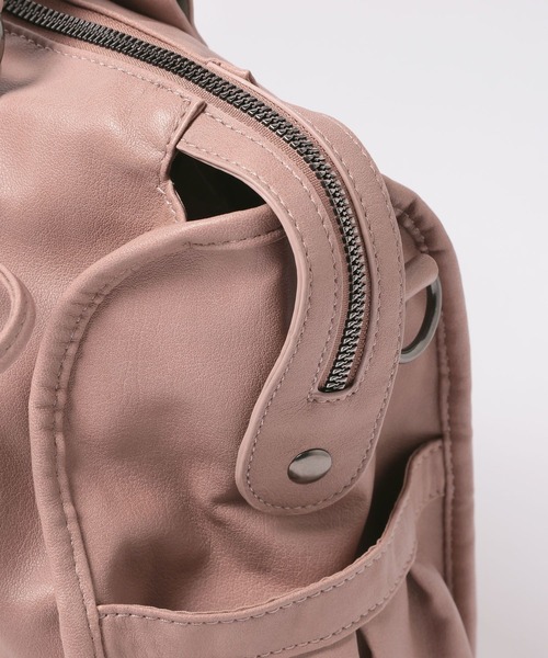 Heather（ヘザー）の「【PC収納可】LACE UP リボンボストンBAG　1044884（トートバッグ・レディース・アイボリー/ブラック/ピンク・ONE SIZE）」の14枚目の写真