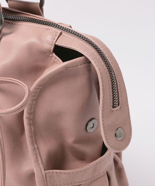 Heather（ヘザー）の「【PC収納可】LACE UP リボンボストンBAG　1044884（トートバッグ・レディース・アイボリー/ブラック/ピンク・ONE SIZE）」の15枚目の写真