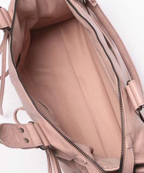 Heather（ヘザー）の「【PC収納可】LACE UP リボンボストンBAG　1044884（トートバッグ・レディース・アイボリー/ブラック/ピンク・ONE SIZE）」の18枚目の写真