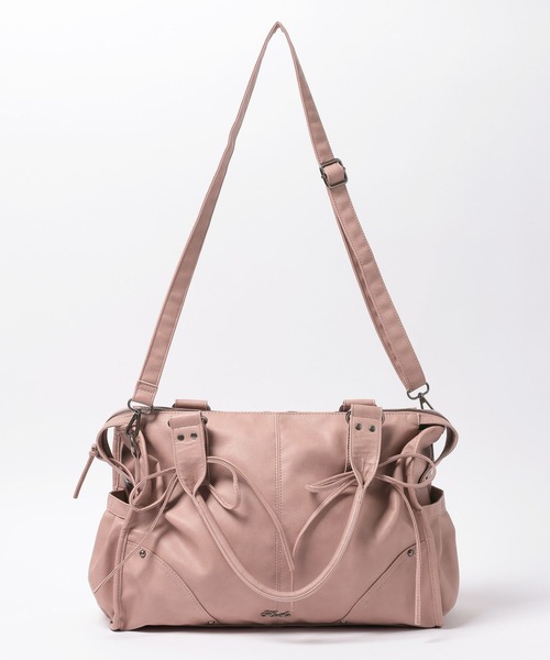 Heather（ヘザー）の「【PC収納可】LACE UP リボンボストンBAG　1044884（トートバッグ・レディース・アイボリー/ブラック/ピンク・ONE SIZE）」の21枚目の写真