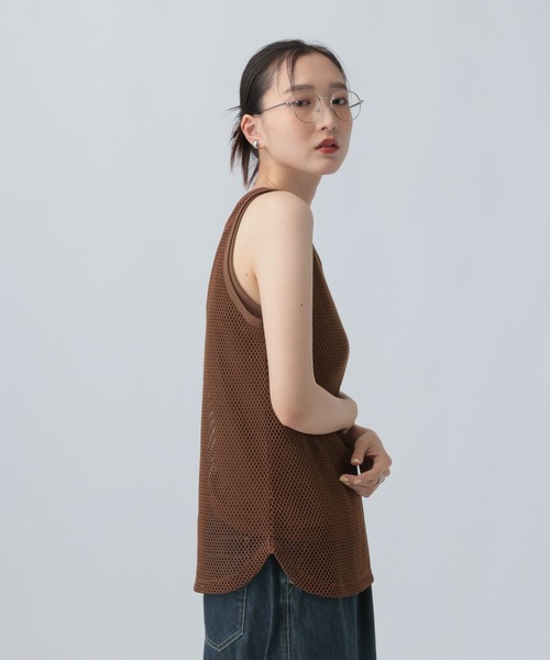 LEPSIM(レプシィム)の「メッシュタンクトップ《2点セット》 816110(タンクトップ・レディース・アイボリー/ブラウン/ブラック・FREE)」の8枚目の写真