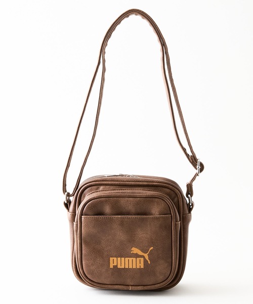 PUMA（プーマ）の「【PUMA/プーマ】【ミニマルなお出掛けに最適な容量2L 高見えPUレザー】ビンテージPUスクエアミニショルダー 前面ポケット付き レトロ ストリート y2k スポーツミックス 古着風 おしゃれ ユニセックス（ショルダーバッグ・メンズ・ブラック/ブラウン/ホワイト・FREE）」の6枚目の写真