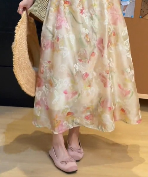 LUCPY(ラクピー)の「フラワーシアーキャミワンピース(ワンピース・レディース・ピンク・X-LARGE/LARGE/MEDIUM/SMALL)」の2枚目の写真