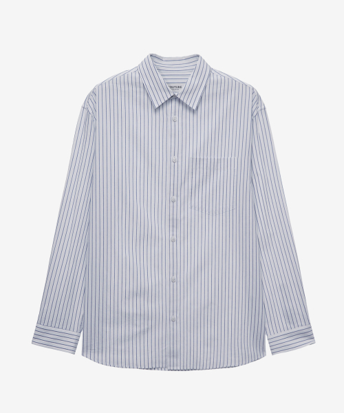 MINDBRIDGE（マインドブリッジ）の「[COUTURE]クリス50番手ライトブルーストライプオーバーサイズシャツ（シャツ/ブラウス・メンズ・ライトブルー・100/110/95/105）」の10枚目の写真