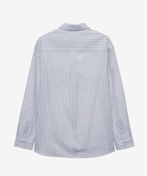MINDBRIDGE（マインドブリッジ）の「[COUTURE]クリス50番手ライトブルーストライプオーバーサイズシャツ（シャツ/ブラウス・メンズ・ライトブルー・100/110/95/105）」の11枚目の写真