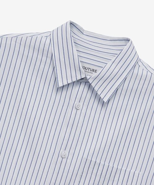 MINDBRIDGE（マインドブリッジ）の「[COUTURE]クリス50番手ライトブルーストライプオーバーサイズシャツ（シャツ/ブラウス・メンズ・ライトブルー・100/110/95/105）」の12枚目の写真