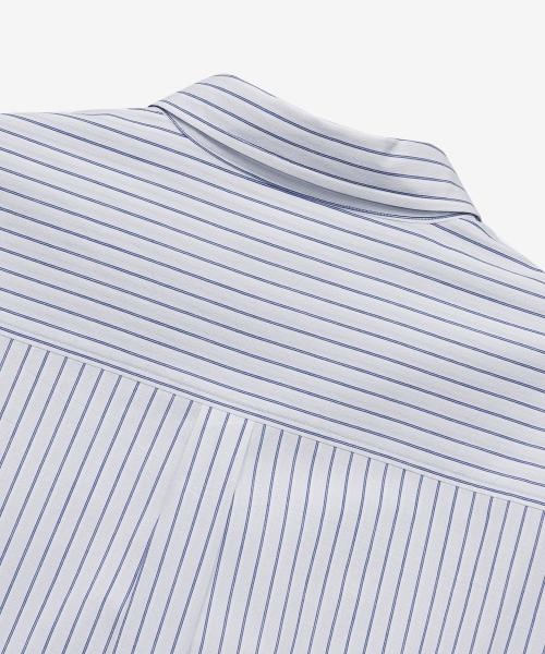 MINDBRIDGE（マインドブリッジ）の「[COUTURE]クリス50番手ライトブルーストライプオーバーサイズシャツ（シャツ/ブラウス・メンズ・ライトブルー・100/110/95/105）」の13枚目の写真