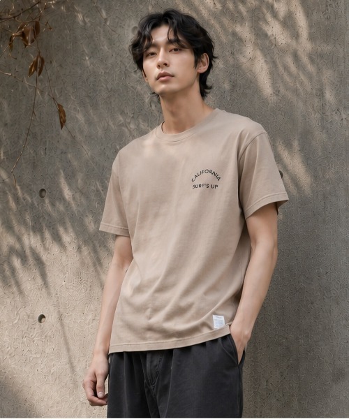 sunny branch(サニーブランチ)の「★Bd★ピグメント加工 ポケット付きバックプリント クルーネックTシャツ(Tシャツ/カットソー・レディース・ホワイト/ベージュ・MEDIUM)」の7枚目の写真