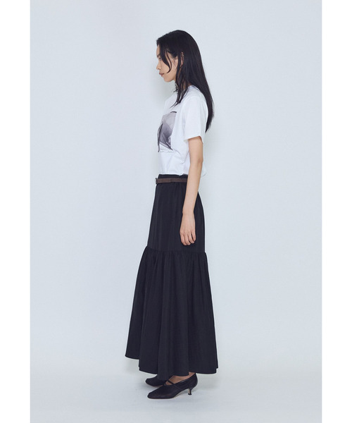 1er Arrondissement(プルミエアロンディスモン)の「フィブリルポプリンティアードスカート(スカート・レディース・ブラウン系その他5/ブラック系その他3・38/36)」の7枚目の写真