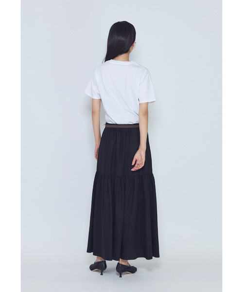 1er Arrondissement(プルミエアロンディスモン)の「フィブリルポプリンティアードスカート(スカート・レディース・ブラウン系その他5/ブラック系その他3・38/36)」の8枚目の写真
