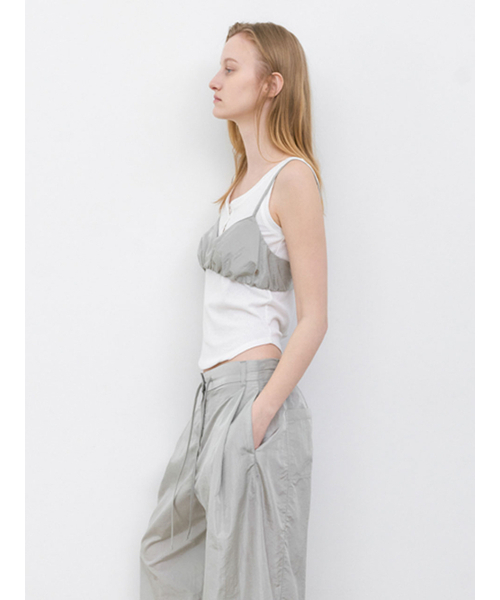 ATELIER NAIN(アトリエナイン)の「YU NYLON STRING BUSTIER (BL-4420)(Tシャツ/カットソー・レディース・シルバー/ブラウン・FREE)」の3枚目の写真