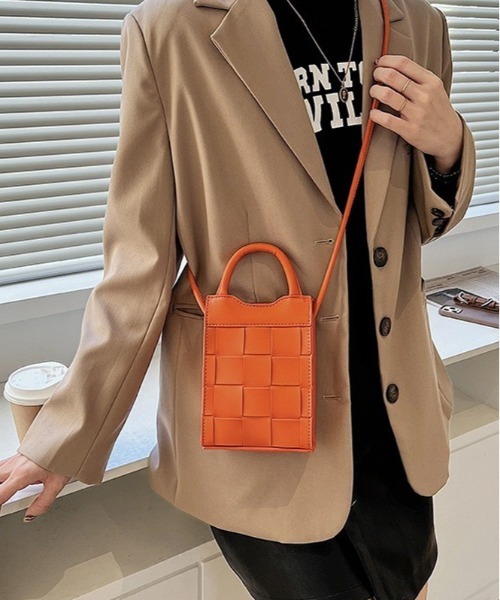 BACKYARD FAMILY(バックヤードファミリー)の「ショルダーバッグ 編み込みミニ鞄(ショルダーバッグ・レディース・オレンジ/ブラウン/ブラック/ベージュ・FREE)」の10枚目の写真