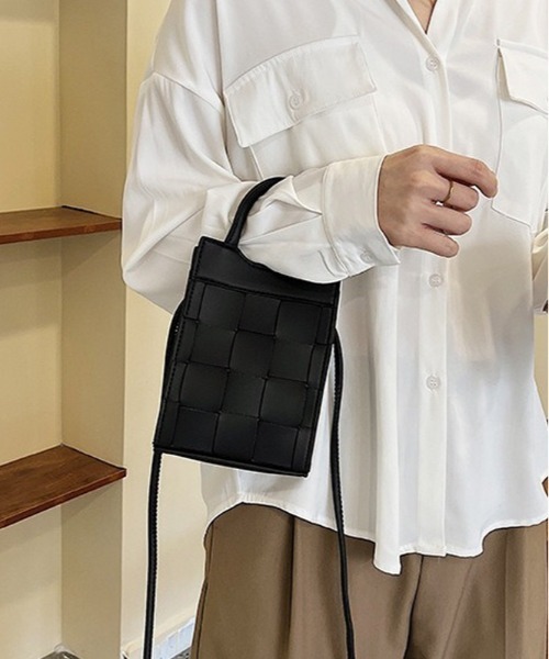 BACKYARD FAMILY(バックヤードファミリー)の「ショルダーバッグ 編み込みミニ鞄(ショルダーバッグ・レディース・オレンジ/ブラウン/ブラック/ベージュ・FREE)」の12枚目の写真