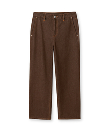 WIDE FIT DENIM PANTS (BROWN)