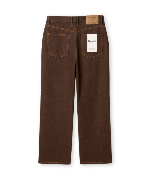 EDINBURGH CLUB(エディンバラクラブ)の「WIDE FIT DENIM PANTS (BROWN)(デニムパンツ・メンズ・ブラウン・SMALL/MEDIUM/LARGE/X-LARGE)」の2枚目の写真
