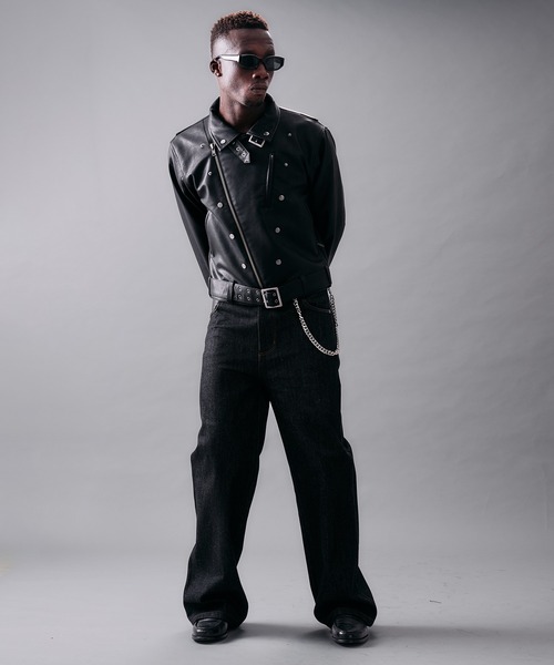 ANDER HUNK(アンダーハンク)の「Metal Button Double Riders Jacket/メタルボタンダブルライダースジャケット(ライダースジャケット・メンズ・ブラック・MEDIUM/SMALL/LARGE)」の16枚目の写真
