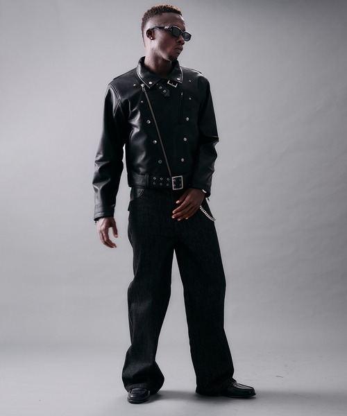 ANDER HUNK(アンダーハンク)の「Metal Button Double Riders Jacket/メタルボタンダブルライダースジャケット(ライダースジャケット・メンズ・ブラック・MEDIUM/SMALL/LARGE)」の17枚目の写真