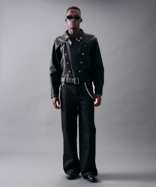ANDER HUNK(アンダーハンク)の「Metal Button Double Riders Jacket/メタルボタンダブルライダースジャケット(ライダースジャケット・メンズ・ブラック・MEDIUM/SMALL/LARGE)」の18枚目の写真