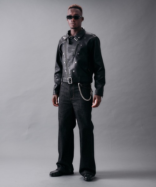 ANDER HUNK(アンダーハンク)の「Metal Button Double Riders Jacket/メタルボタンダブルライダースジャケット(ライダースジャケット・メンズ・ブラック・MEDIUM/SMALL/LARGE)」の19枚目の写真