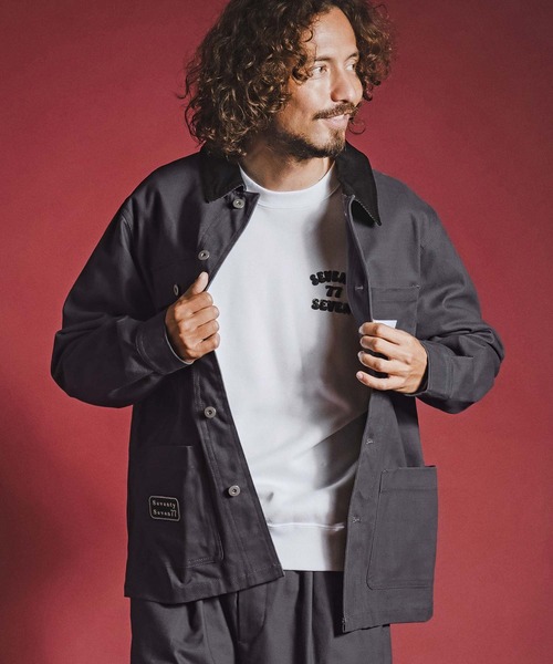 seventy seven（セブンティセブン）の「mj11755- duck work jacket ダックワークジャケット(7726W010)（その他アウター・メンズ・ホワイト/チャコールグレー/ブラック・S/M/L/XL）」の12枚目の写真