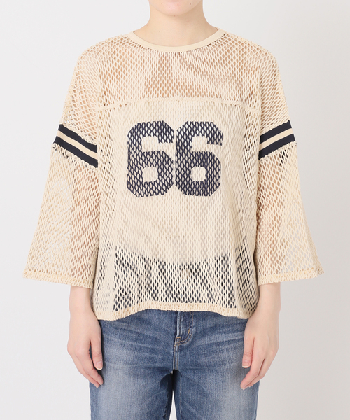 Spick & Span（スピックアンドスパン）の「《別注》athletic wear MASON メッシュフットボール*（Tシャツ/カットソー・レディース・ネイビー/アイボリー・FREE）」の10枚目の写真