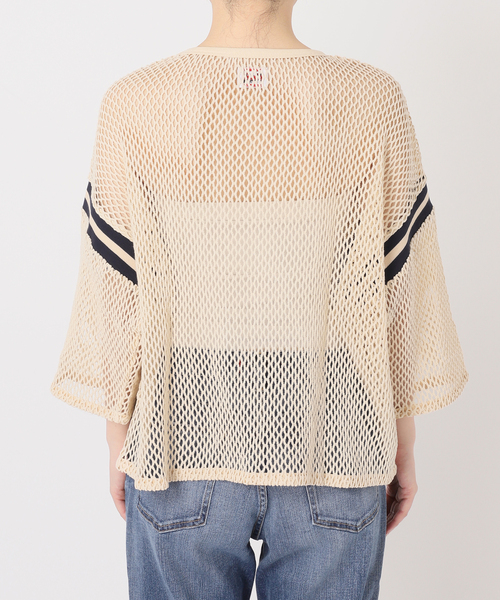 Spick & Span（スピックアンドスパン）の「《別注》athletic wear MASON メッシュフットボール*（Tシャツ/カットソー・レディース・ネイビー/アイボリー・FREE）」の11枚目の写真