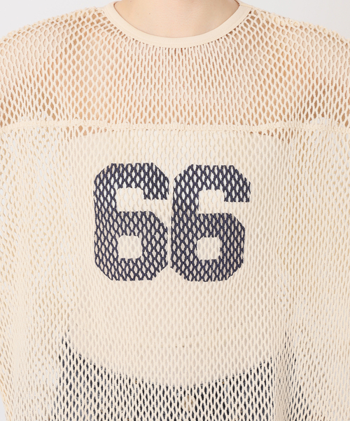 Spick & Span（スピックアンドスパン）の「《別注》athletic wear MASON メッシュフットボール*（Tシャツ/カットソー・レディース・ネイビー/アイボリー・FREE）」の12枚目の写真