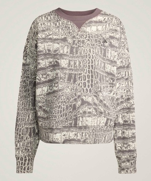 adidas by Stella McCartney(アディダスバイステラマッカートニー)の「adidas by Stella McCartney ルーズスウェットシャツ プリント / トレーナー / アディダス adidas(スウェット・レディース・ホワイト×グレー・XX-LARGE/LARGE/MEDIUM/X-SMALL/SMALL/X-LARGE)」の1枚目の写真