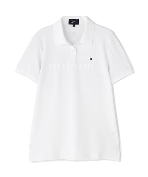 PEARLY GATES(パーリーゲイツ)の「【PEARLY GATES】PG IS PG ポリエステルベアハニカム半袖ポロシャツ(ポロシャツ・レディース・ホワイト/ブルー/ネイビー・MEDIUM/SMALL/LARGE)」の7枚目の写真