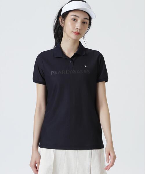 PEARLY GATES(パーリーゲイツ)の「【PEARLY GATES】PG IS PG ポリエステルベアハニカム半袖ポロシャツ(ポロシャツ・レディース・ホワイト/ブルー/ネイビー・MEDIUM/SMALL/LARGE)」の20枚目の写真