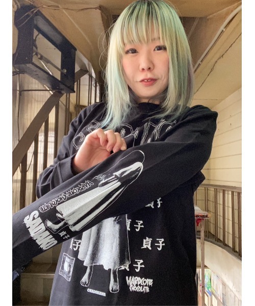 ハードコアチョコレート(ハードコアチョコレート)の「貞子/ロングスリーブTシャツ(呪いブラック)(Tシャツ/カットソー・メンズ・ブラック・X-LARGE/LARGE)」の12枚目の写真