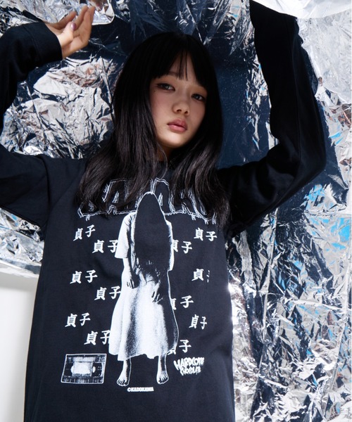 ハードコアチョコレート(ハードコアチョコレート)の「貞子/ロングスリーブTシャツ(呪いブラック)(Tシャツ/カットソー・メンズ・ブラック・X-LARGE/LARGE)」の14枚目の写真