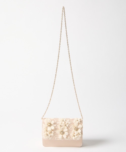 AIMER(エメ)の「3Dフラワー刺繍スクエアクラッチパーティーバッグ(クラッチバッグ・レディース・ブラック/ベージュ・FREE)」の22枚目の写真