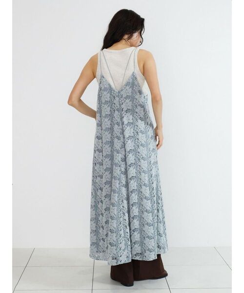 FIKA.（フィーカ）の「Brushed floral lace onepiece（ワンピース・レディース・ライトブルー/ブラック/オフホワイト・MEDIUM）」の19枚目の写真