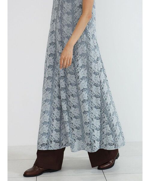 FIKA.（フィーカ）の「Brushed floral lace onepiece（ワンピース・レディース・ライトブルー/ブラック/オフホワイト・MEDIUM）」の20枚目の写真