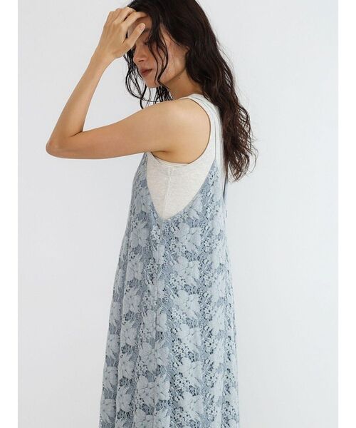 FIKA.（フィーカ）の「Brushed floral lace onepiece（ワンピース・レディース・ライトブルー/ブラック/オフホワイト・MEDIUM）」の22枚目の写真