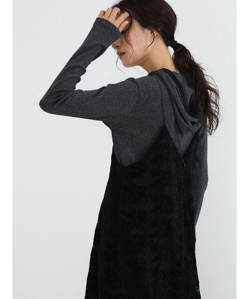 FIKA.（フィーカ）の「Brushed floral lace onepiece（ワンピース・レディース・ライトブルー/ブラック/オフホワイト・MEDIUM）」の13枚目の写真