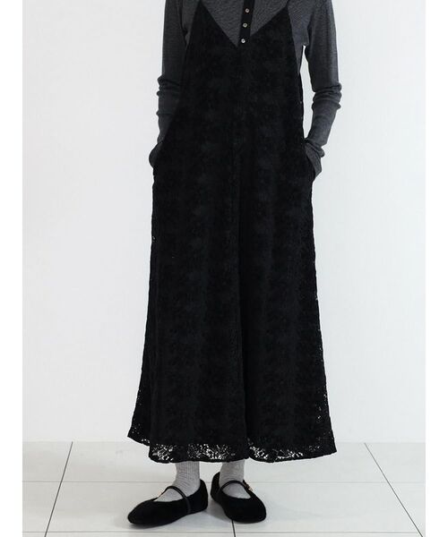 FIKA.（フィーカ）の「Brushed floral lace onepiece（ワンピース・レディース・ライトブルー/ブラック/オフホワイト・MEDIUM）」の15枚目の写真